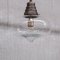 Lámpara colgante francesa Mid-Century de vidrio claro, Imagen 2