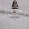 Mid-Century French Clear Glass Pendant Light 2