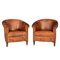 20th Century Dutch Leather Club Chairs, 1970s, Set of 2 1