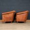 20th Century Dutch Leather Club Chairs, 1970s, Set of 2 18