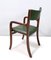 Side Chair with Green Skai Upholstery attributed to Gianfranco Frattini, 1970s, Image 6