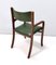 Side Chair with Green Skai Upholstery attributed to Gianfranco Frattini, 1970s 5