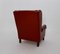 Leather Red Brown Wingback Armchair, Austria, 1970s 3