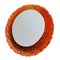 Oval Orange Acrylic Glass Backlit Mirror attributed to Hillebrand, 1970s, Image 4