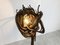 Lámpara de pie brutalista escultural de cobre de Jean Claeys, años 70, Imagen 7