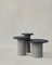 Raindrop Side Table Set in Black Oak and Microcrete by Fred Rigby Studio, Set of 3 1