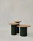 Raindrop Side Table Set in Oak and Moss Green by Fred Rigby Studio, Set of 3 1