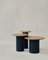 Raindrop Side Table Set in Oak and Midnight Blue by Fred Rigby Studio, Set of 3 1