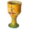 French Raku Chalice in Cracked Ceramic 1960 France Yellow Color, Image 1