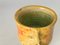 French Raku Chalice in Cracked Ceramic 1960 France Yellow Color 4