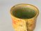 French Raku Chalice in Cracked Ceramic 1960 France Yellow Color, Image 4