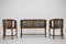 Viennese Secession Sofa and Armachairs in the style of Josef Maria, 1900s, Set of 3 6