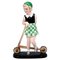 Art Deco Girl with Scooter Figurine by Dakon, 1930s, Image 1