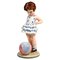 Figurine of Joujou Girl with Ball by Germaine Bouret for Goldscheider Vienna, 1938 1