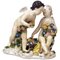 Figura de Cupidos de Querubines modelo 2372 rococó con flores de Kaendler para Meissen, Imagen 1