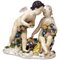 Figurines Rococo Angelots Cupids Modèle 2372 avec Fleurs par Kaendler pour Meissen 1