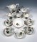 Coffee & Tea Set for 9 Persons with Black Rose Decor from Meissen Porcelain, 18th Century, Set of 24 2