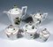 Coffee & Tea Set for 9 Persons with Black Rose Decor from Meissen Porcelain, 18th Century, Set of 24 5