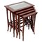 Art Nouveau Nesting Tables in Stained Mahogany from Gebrüder Thonet Vienna GmbH, Vienna, 1890s, Set of 4, Image 1