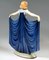 Art Deco Revue Disco Dancer in Blue Dress by Josef Lorenzl for Goldscheider Manufactory of Vienna, 1935s 4
