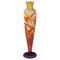 Art Nouveau Cameo Vase with Daffodils Decor from Émile Gallé, France, 1904 1