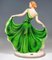 Art Deco Lydia Dancer in Green Dress by Claire Weiss for Goldscheider Manufactory of Vienna, 1937s 3