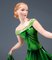 Bailarina Lydia Art Déco con vestido verde de Claire Weiss para Goldscheider Manufactory of Vienna, década de 1937, Imagen 4