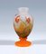 Art Nouveau Cameo Glass Vase with Sweet Pea Decor from Daum Nancy, France, 1910s 3