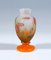 Art Nouveau Cameo Glass Vase with Sweet Pea Decor from Daum Nancy, France, 1910s 2