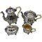Baroque Style Silver Hanau Coffee and Tea Service from Schleissner, Germany, 1890s, Set of 4 1