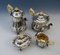 Baroque Style Silver Hanau Coffee and Tea Service from Schleissner, Germany, 1890s, Set of 4 3