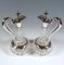 Historic Glass Decanters with Silver Fittings and Pull Mechanism, Germany, Set of 2, Image 3