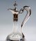 Historic Glass Decanters with Silver Fittings and Pull Mechanism, Germany, Set of 2, Image 6