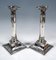 Art Nouveau Silver Candle Holders from J.M. Van Kempen, Netherlands, 1900s, Set of 2 3