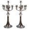 High 7-Flame Silver Candelabras from Josef Carl Klinkosch, 1925s, Set of 2 1