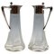 Art Nouveau Glass Decanter with Silver Fittings from Wilhelm Binder, Germany, 1890s, Set of 2 1