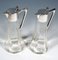 Art Nouveau Glass Decanter with Silver Fittings from Wilhelm Binder, Germany, 1890s, Set of 2 3