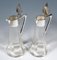Art Nouveau Glass Decanter with Silver Fittings from Wilhelm Binder, Germany, 1890s, Set of 2, Image 4