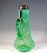 Carafe Art Nouveau en Verre Vert avec Garnitures en Opaline et Argent, Porto, 1900s 3