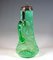 Jugendstil Karaffe aus Grünem Glas mit Fassungen aus Opalglas & Silber, Porto, 1900er 3
