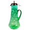 Art Nouveau Carafe in Green Glass with Opaline & Silver Fittings, Porto, 1900s 1
