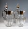 Large Glass Decanters with Silver Mounts from Gebrüder Deyhle, Germany, 1910s, Set of 2 6