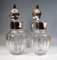 Large Glass Decanters with Silver Mounts from Gebrüder Deyhle, Germany, 1910s, Set of 2 5