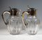 Large Glass Decanters with Silver Mounts from Gebrüder Deyhle, Germany, 1910s, Set of 2 4