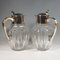 Large Glass Decanters with Silver Mounts from Gebrüder Deyhle, Germany, 1910s, Set of 2 2