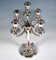 5-Flame Silver Candelabras with Dolphin Arms, Belgium, 1950s, Set of 2 4