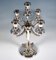 Candélabres à 5 Flammes en Argent avec Bras de Dauphin, Belgique, 1950s, Set de 2 4