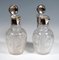 German Art Nouveau Glass Carafes with Silver Mounts by Koch & Bergfeld, 1890s, Set of 2 4