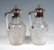 German Art Nouveau Glass Carafes with Silver Mounts by Koch & Bergfeld, 1890s, Set of 2, Image 3