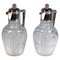 German Art Nouveau Glass Carafes with Silver Mounts by Koch & Bergfeld, 1890s, Set of 2, Image 1